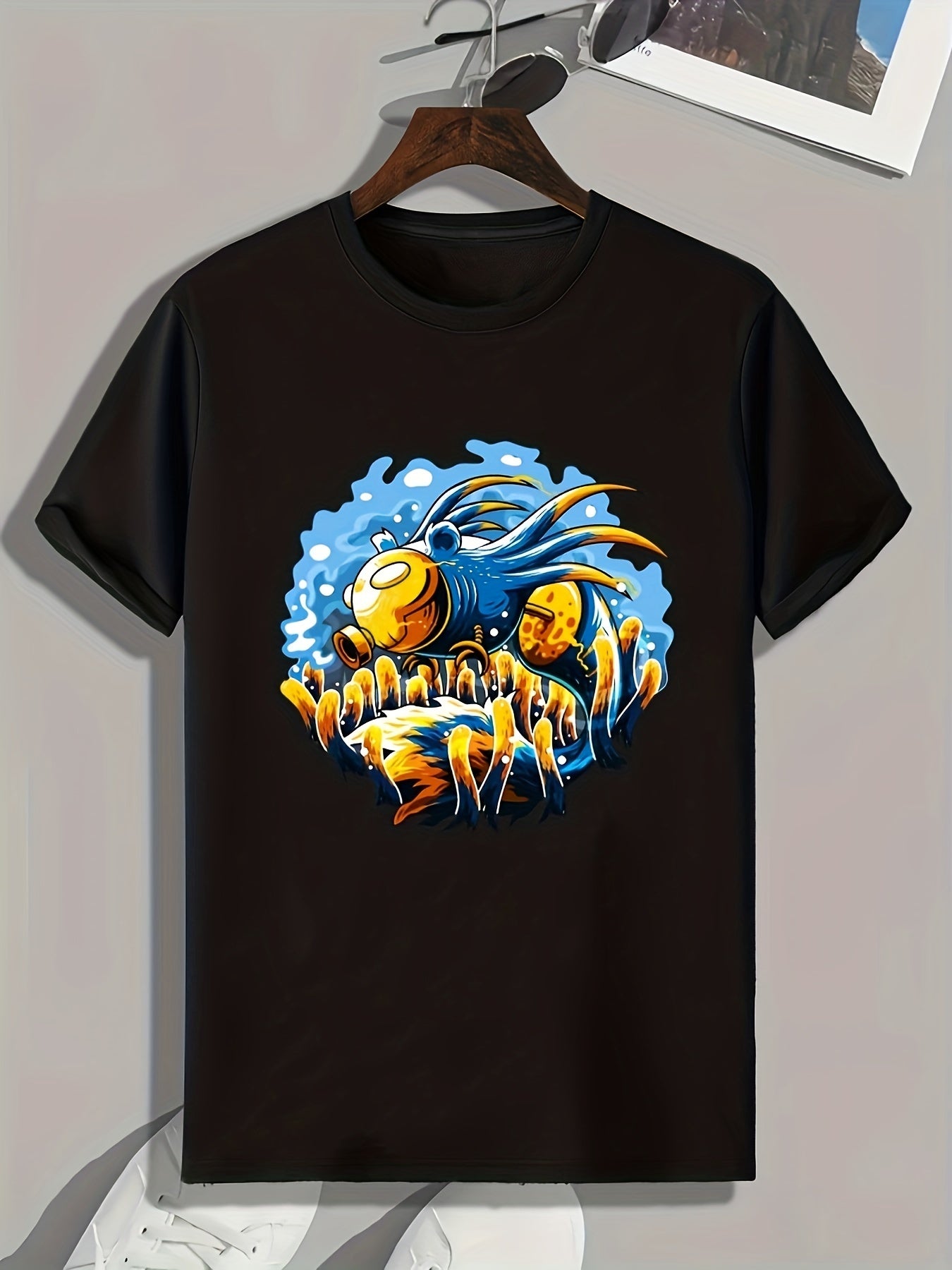 Creative Cartoon Print Men's Graphic T shirt Casual Comfy Tees For Summer