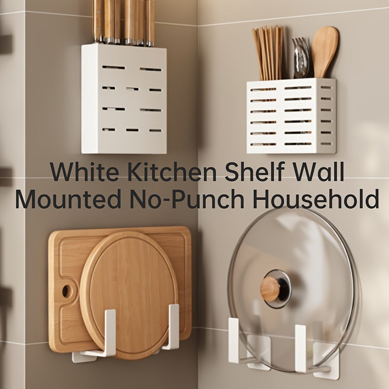 Kitchen Storage Rack Wall mounted Without Punching Household Rack