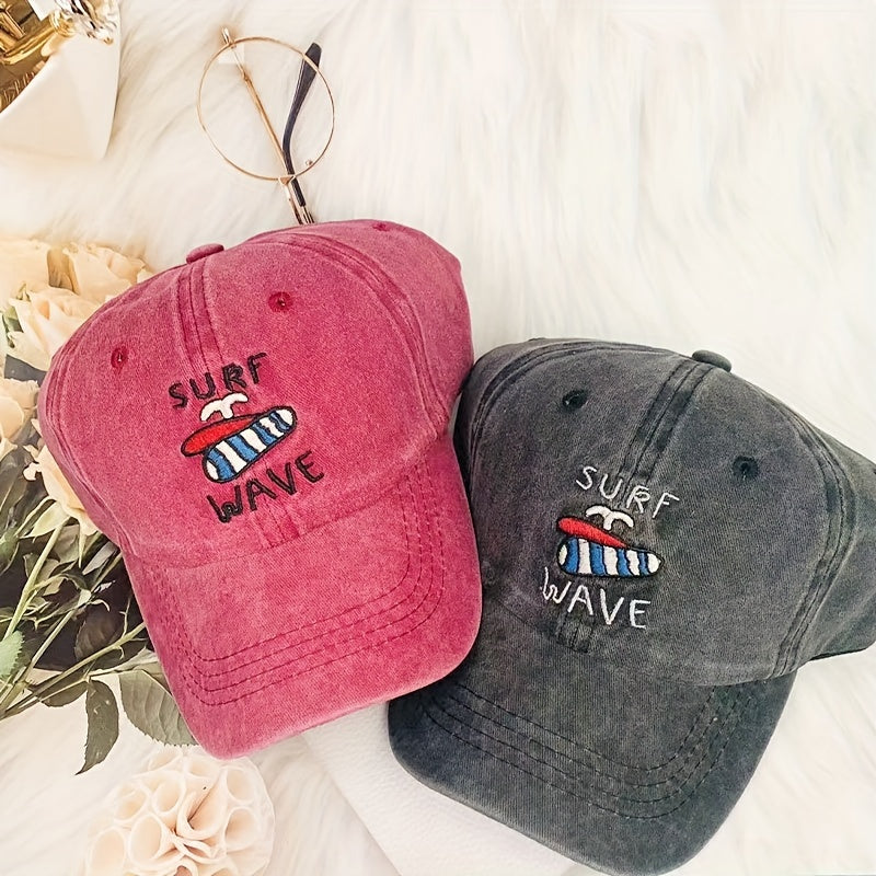 Unisex Adjustable Baseball Cap with Letter Embroidery