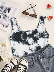 2 Pack Y2K Tie Dye Crop Tank Tops Sexy Sleeveless Summer Women's Clothing