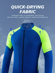 Men's Quick Drying Cycling Jersey w/ Zipper Pocket Slim Fit & Breathable