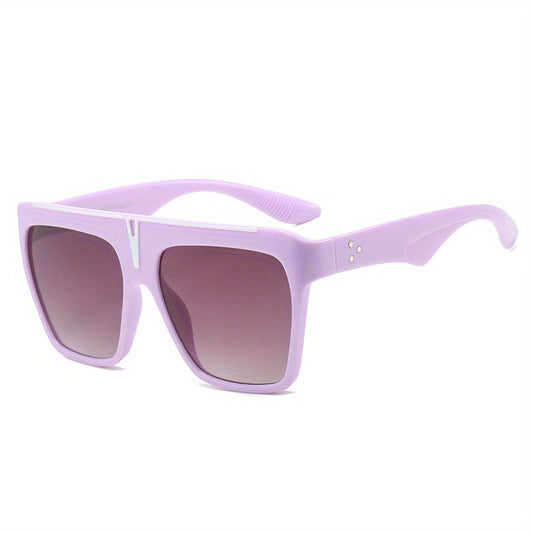 Square Jelly Rivet Top Bar Sunglasses UV400