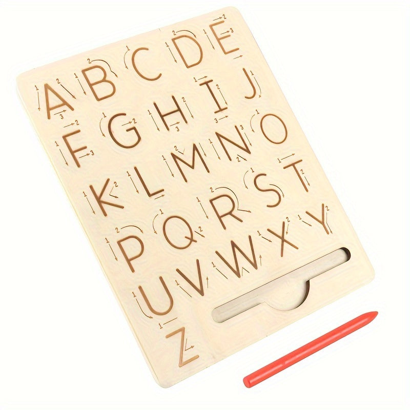 Wooden Alphabet Tracing Board with Pencil