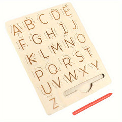Wooden Alphabet Tracing Board with Pencil