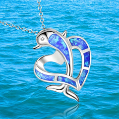 Girl's Love Dolphin Necklace Pendant Fairy Necklace Pendant Jewelry