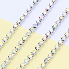 12 Claws Rhinestone Chain for DIY Nail, Shoe, Headwear - 48 Inches