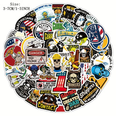 50pcs Cartoon Electrician Stickers for DIY Toys Wall Luggage Notebook Phone Case