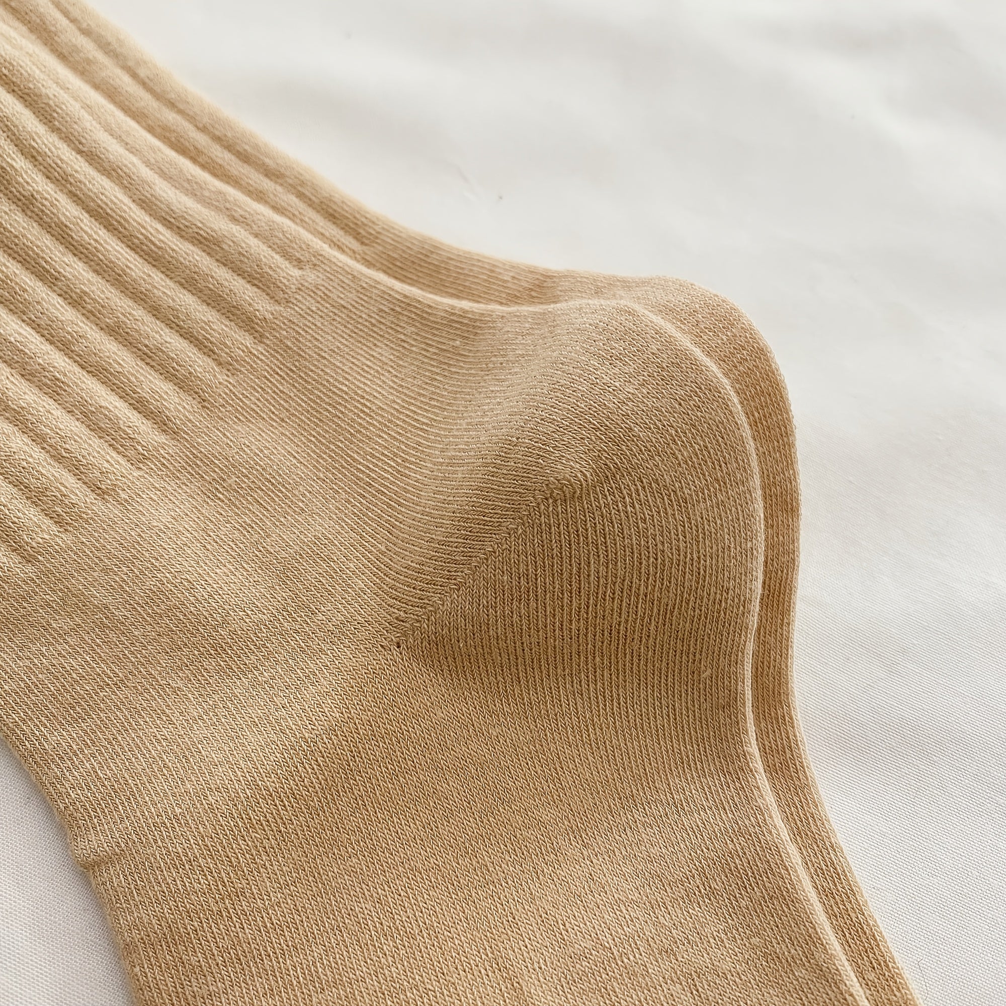 5 Pairs A Embroidery Socks Comfy Cotton Mid Tube Stockings