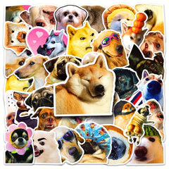 50 Sheets Net Red Dog Graffiti Sticker Waterproof Cartoon Decoration