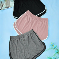 Soft & Comfy Elastic Waistband Shorts Women's Sleepwear