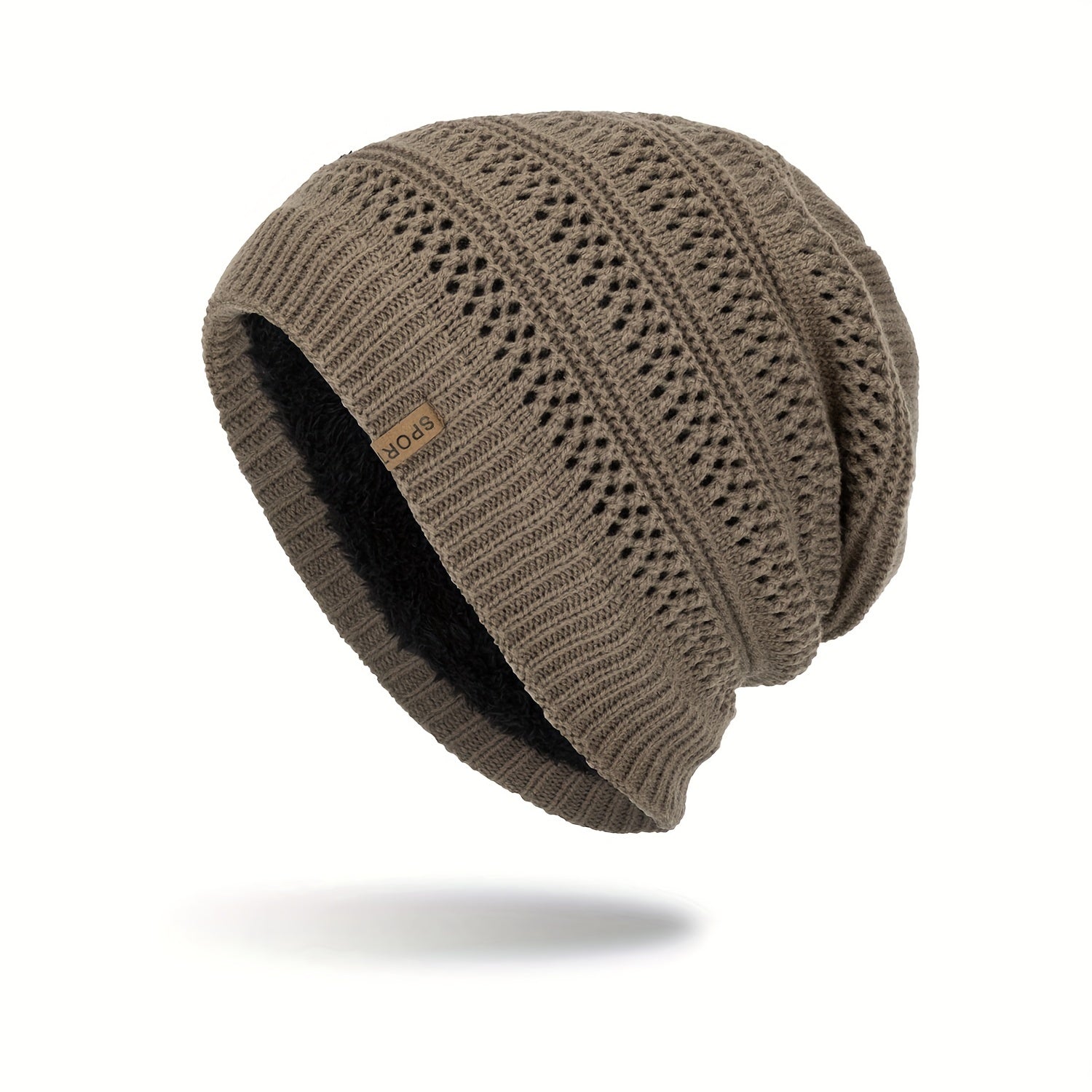Men's Woolen Fleece Knitted Hat Thickened Warm Pullover
