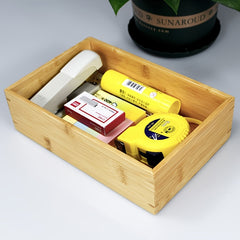 Bamboo Kitchen Drawer Storage Box Cutlery Partition Household Organizer