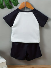 Boys Casual Outfit Set - T Shirt & Shorts - Kids Summer Clothes