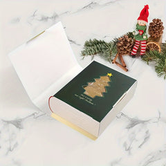 5pcs Christmas Book Paper Snack Candy Cookie Decor