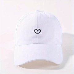 Heart Embroidery Baseball Cap for Couples