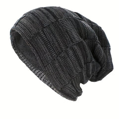 1pc Knitted Brimless Hat Plush Thicken Windproof Winter Outdoor Cycling