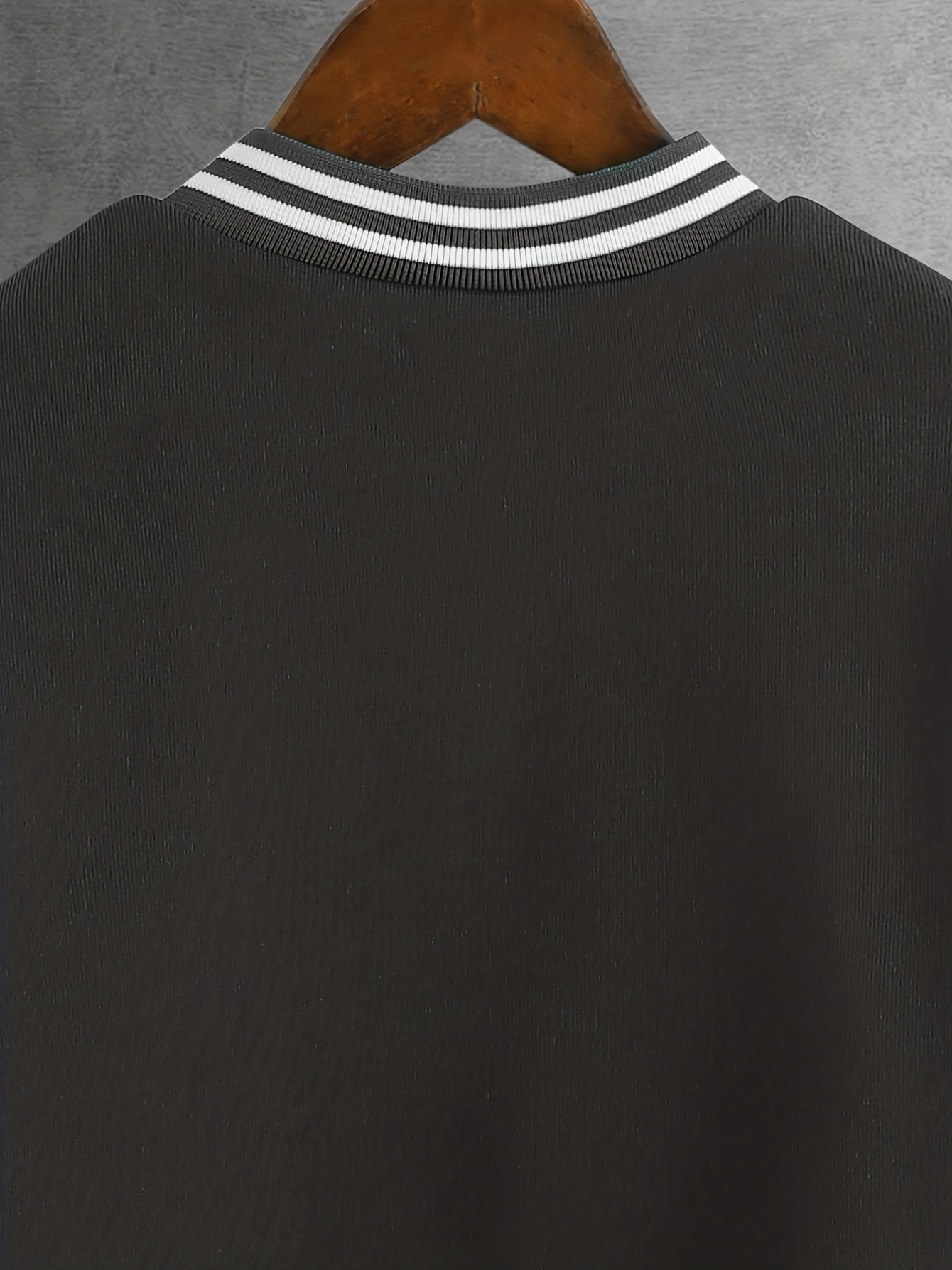 Boys Varsity Jacket Baseball Collar Letter Graphic Drop Shoulder