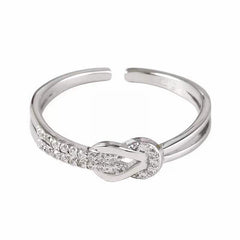 Girl's Bow Shaped Opening Ring Mother's Christmas Gift