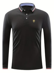 Men's Cross Print Long Sleeve Shirt Outdoor Spring Fall