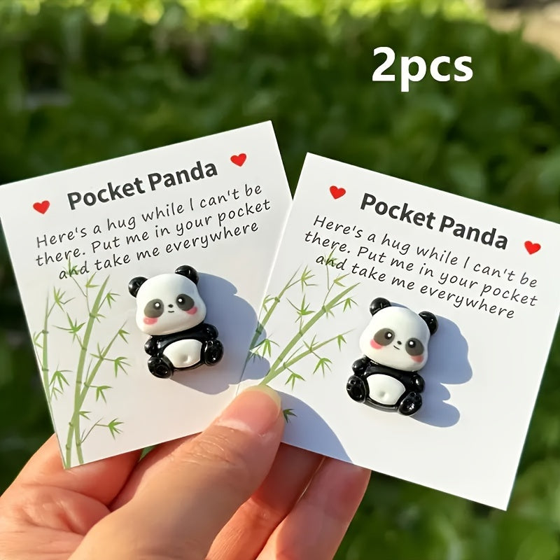 2pcs Pocket Hug Panda Isolation Gift for Family and Friends