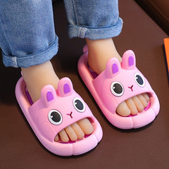 Girls Cartoon Rabbit Slippers Soft Sole Easter Bunny Comfortable Home Shoes