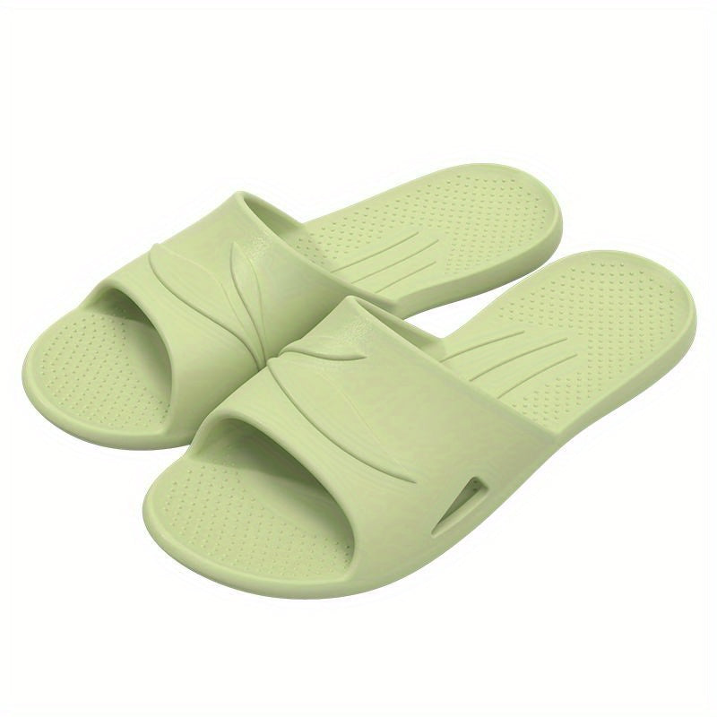 Men's Embossed Slides Non Slip Slippers Open Toe Shoes