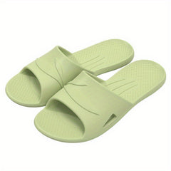 Men's Embossed Slides Non Slip Slippers Open Toe Shoes