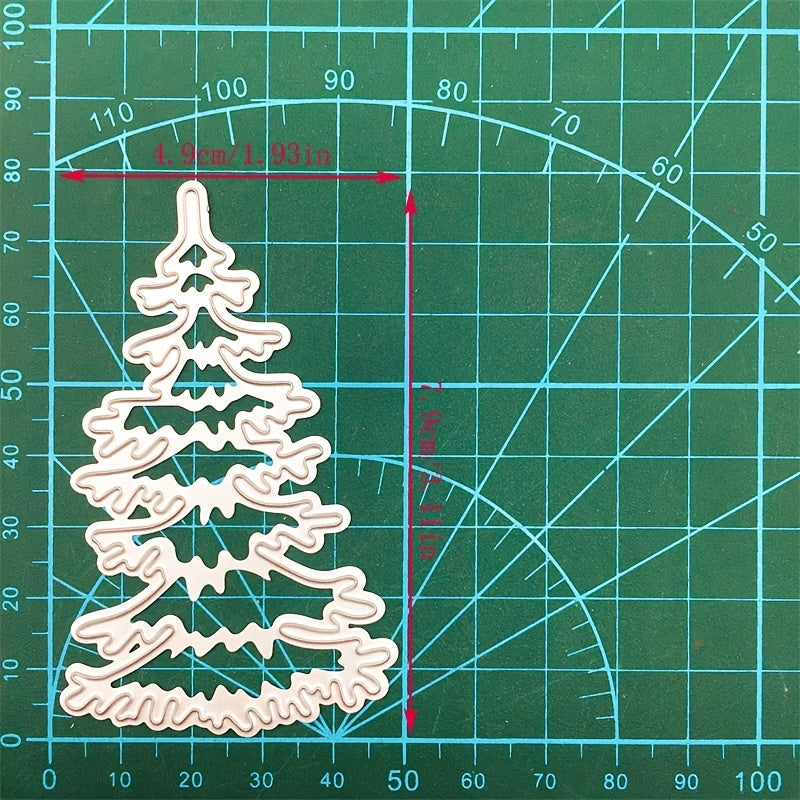 1pc Christmas Tree Embossed Mold Xmas Cutting Stencils Holiday Tools