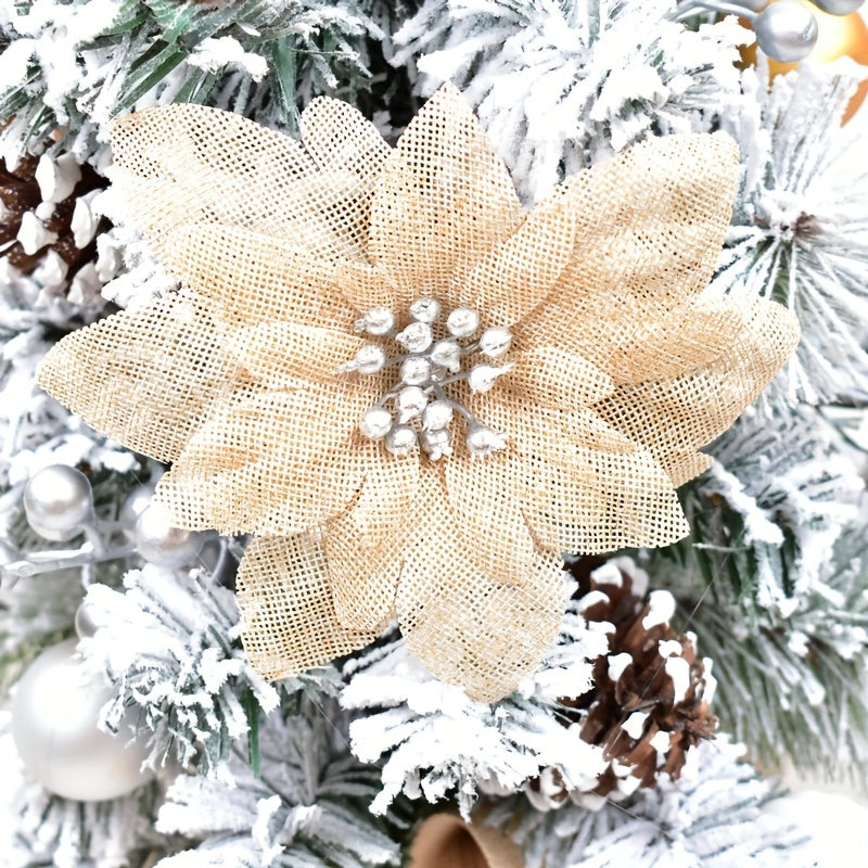 Mini Christmas Tree Artificial Snowflake Flocking Pine Needle Tree