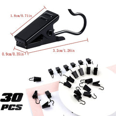 30pcs Metal Curtain Clips for Hanging Drape Track Christmas Decorations