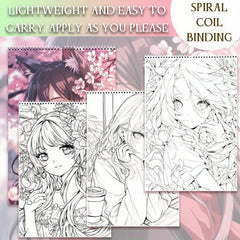 Spiral Coil Coloring Book - Fun Pages Clear Line Art - Perfect Gift