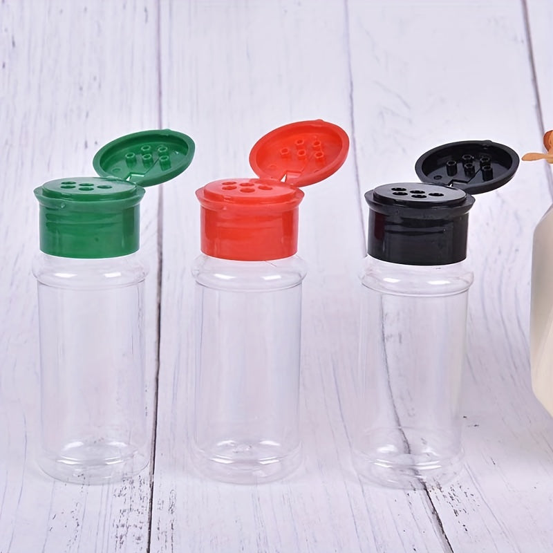 5pcs Spice Shakers Plastic Seasoning Jar, Creative Design, Salt Pepper Storage