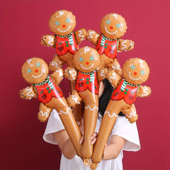 8pcs Christmas Foil Balloon Decoration - Deer, Snowman, Gingerbread Man