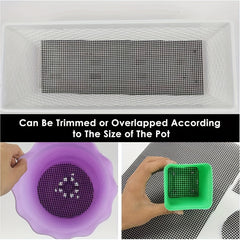 5pcs 20 Rectangular Flower Pot Bottom Mesh Mat Leak-proof Soil Breathable Plasti