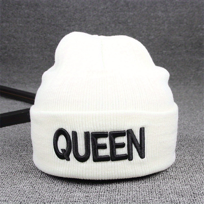 Cozy Letter Embroidered Knitted Hat