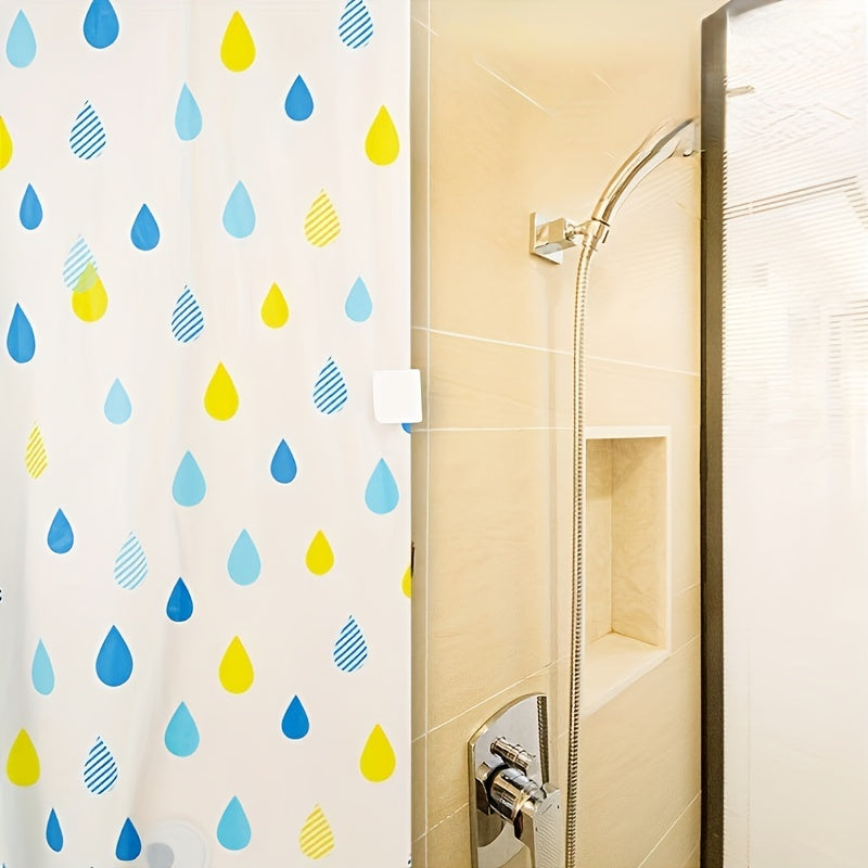 2pcs Shower Curtain Clip Adhesive Fixing Anti-splash Clip for Bathroom