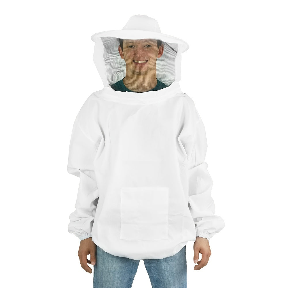 Professional Large Beekeeping Suit Breathable Bee Proof Suit Smock With Veil