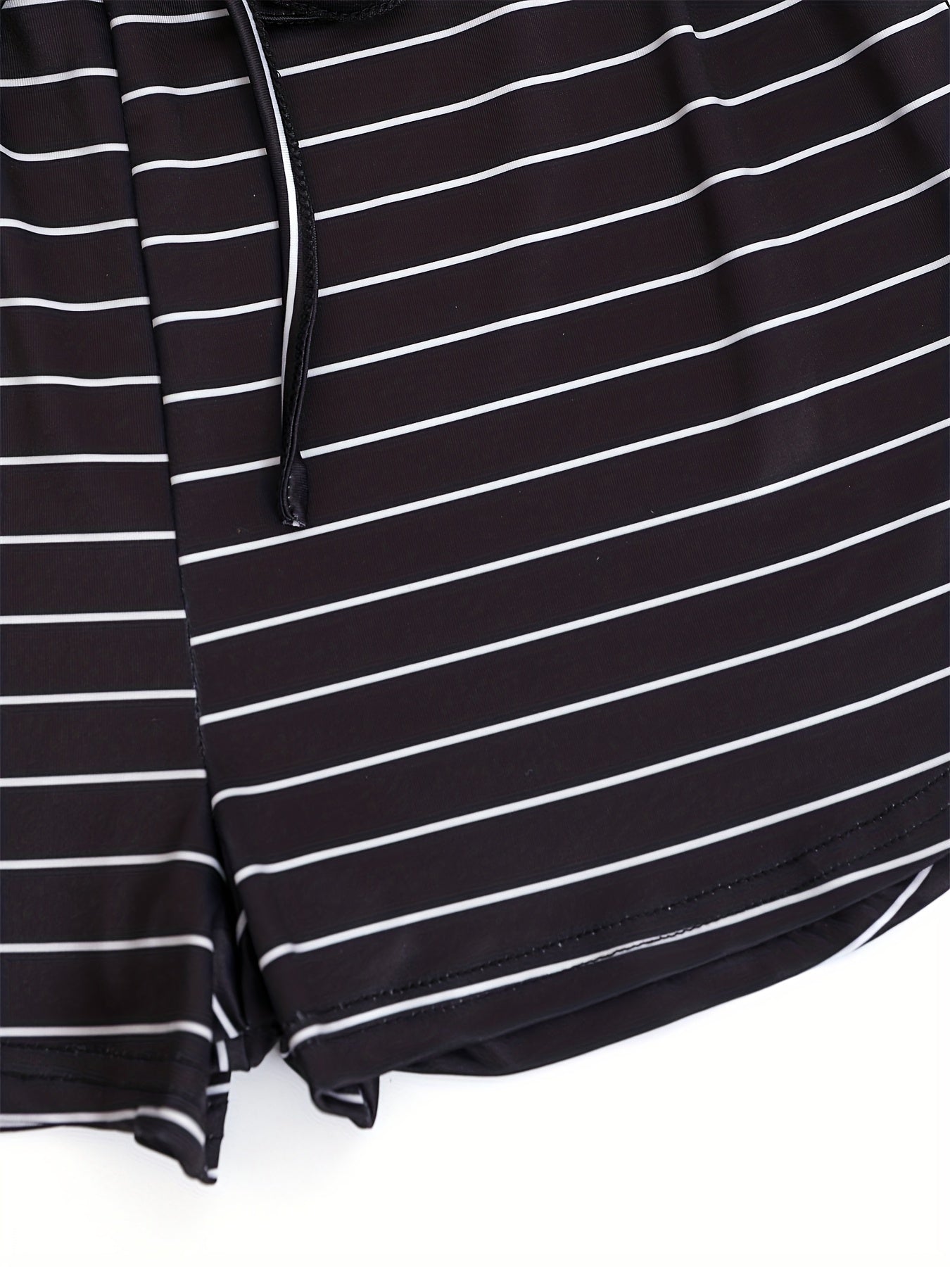 Striped Print Drawstring Shorts Casual Summer Shorts