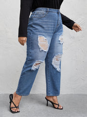 High Waist Straight Leg Jeans