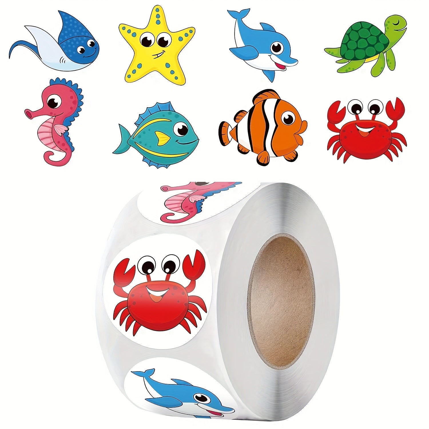 500pcs Animal Reward Stickers Self-adhesive Decorative Labels