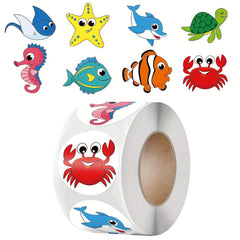 500pcs Animal Reward Stickers Self-adhesive Decorative Labels