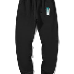 Men's Graphic Print Jogger Sweatpants with Drawstring
