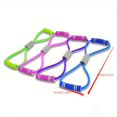 8 Shaped Resistance Tension Rope Yoga Pilates Stretching Chest Expander