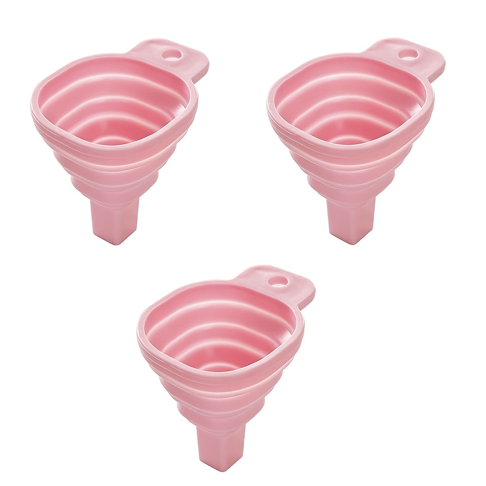 3pcs Foldable Funnel Silicone Collapsible Funnel Kitchen Small Funnel
