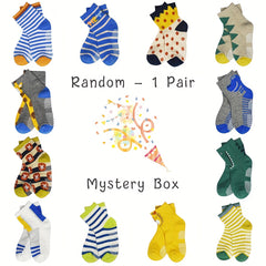 12 Pairs Boys Animal Stripe Anti-slip Floor Socks for Kids