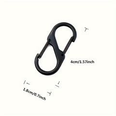 2pcs Zinc Alloy Camping Carbine Keychain S shape Anti theft Backpack Buckle