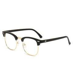 Square Clear Lens Light Blocking Glasses Anti Eyestrain for Women Men