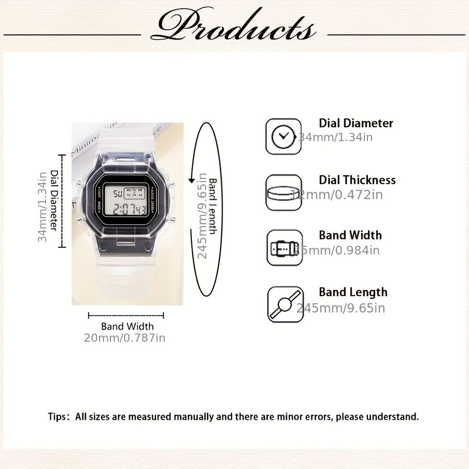 Sports Gray Digital Silicone Watch