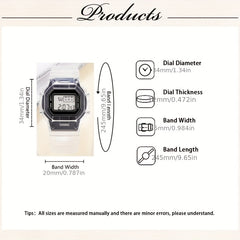 Sports Gray Digital Silicone Watch