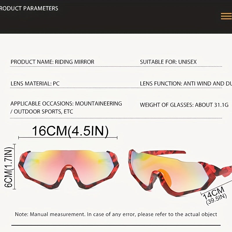 Men's UV Protection Cycling Sunglasses Windproof Goggles